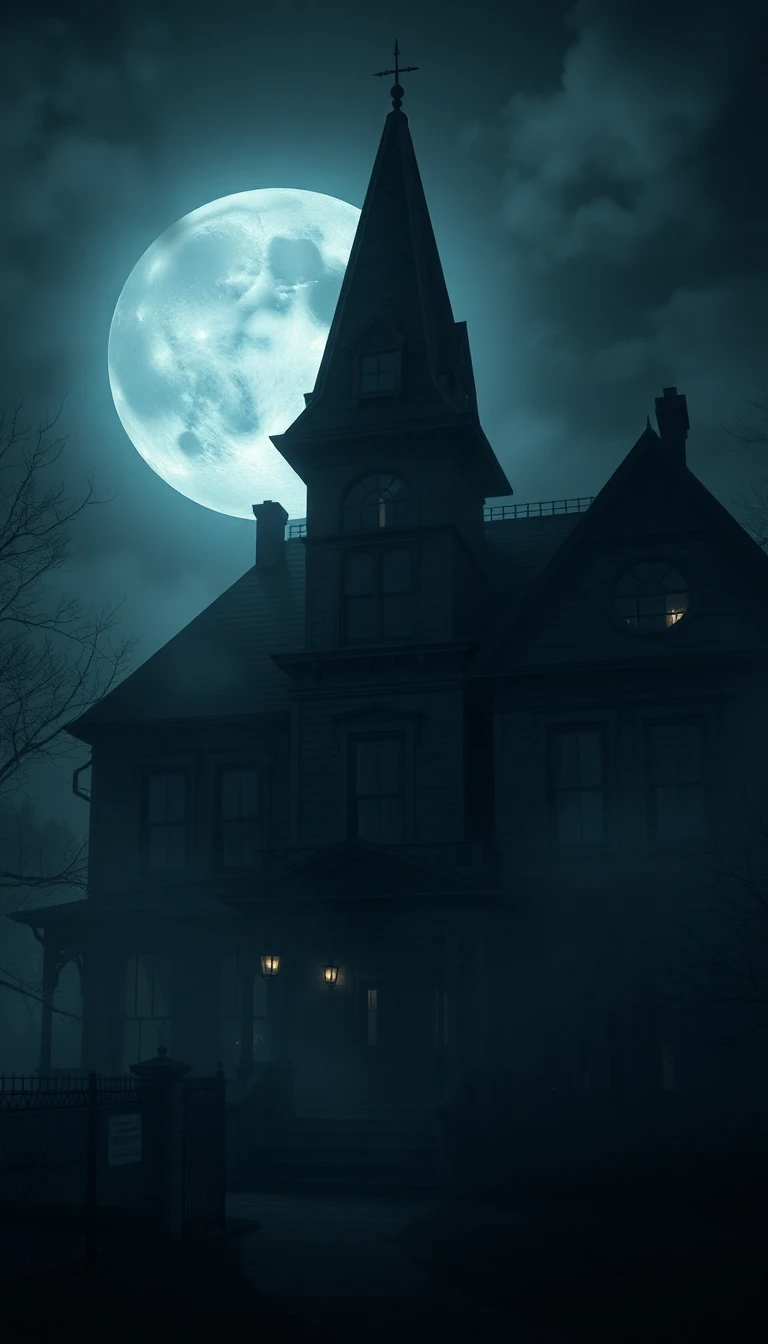 Spooky Mansion at Night